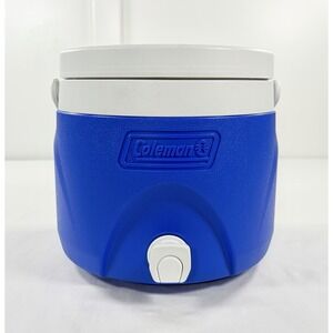 Coleman 2 Gallon Party Stacker Jug Water Cooler Beverage Dispenser Blue White